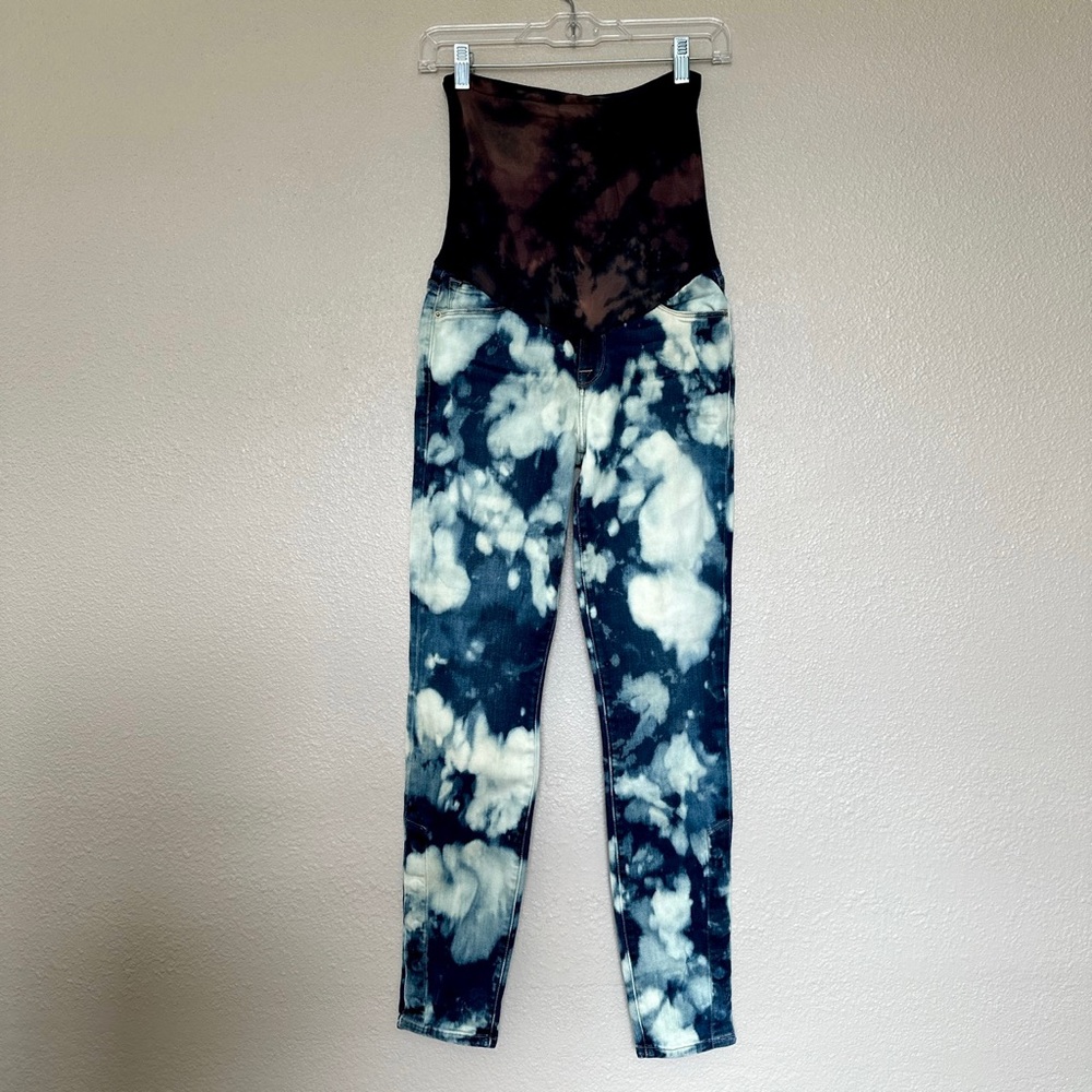 Frame Denim Upcycled bleach tie dye maternity jeans - 26